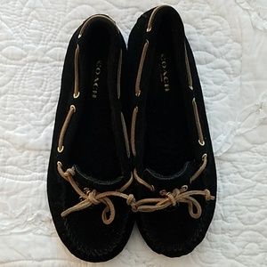 Coach Moccasin Suede Slipper Shoes size 8